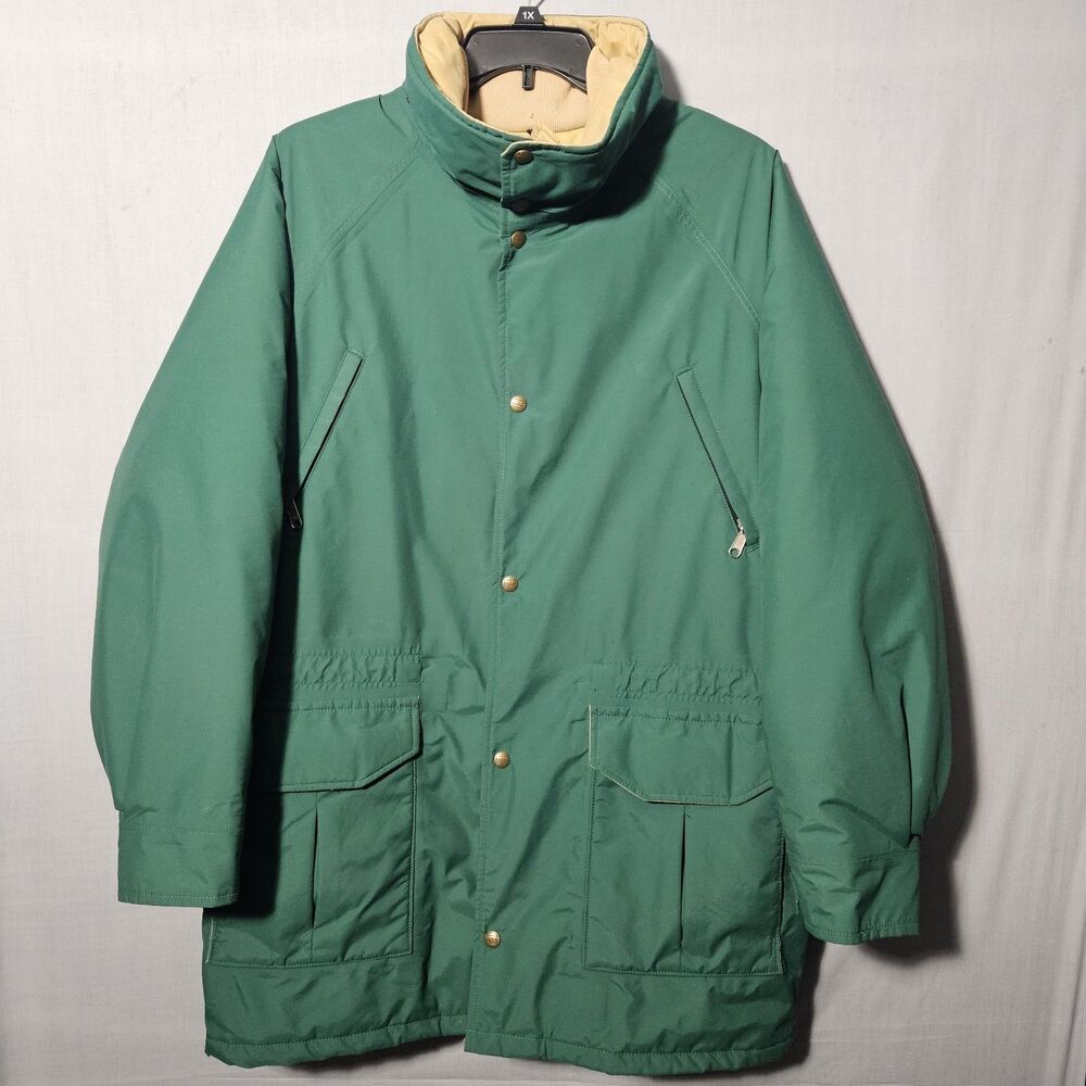 VTG 90s LL Bean Gore-Tex Maine Wardens Parka Jacket Mens XL Green Made in USA